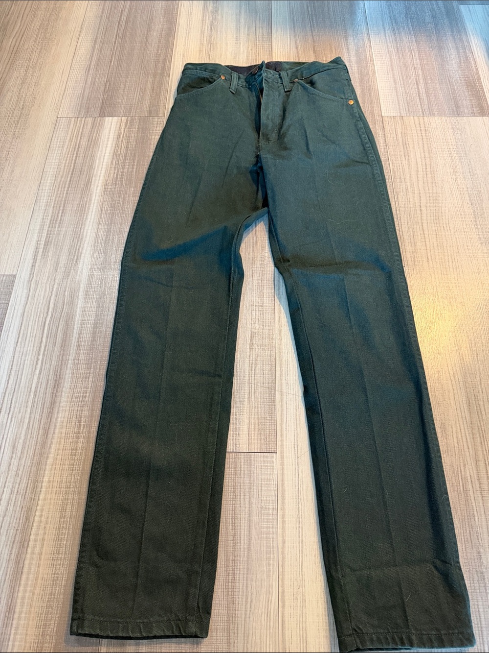 Vintage Wrangler Women's Straight Leg Jeans in Forest Green